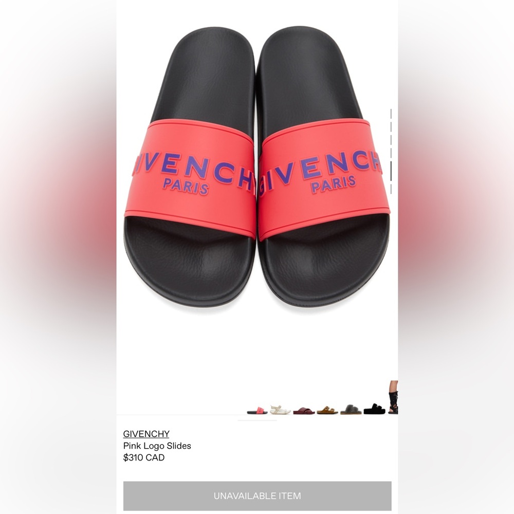 Givency Pink logo slides
